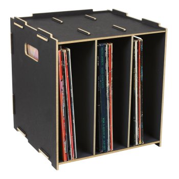 Schallplatten Box schwarz